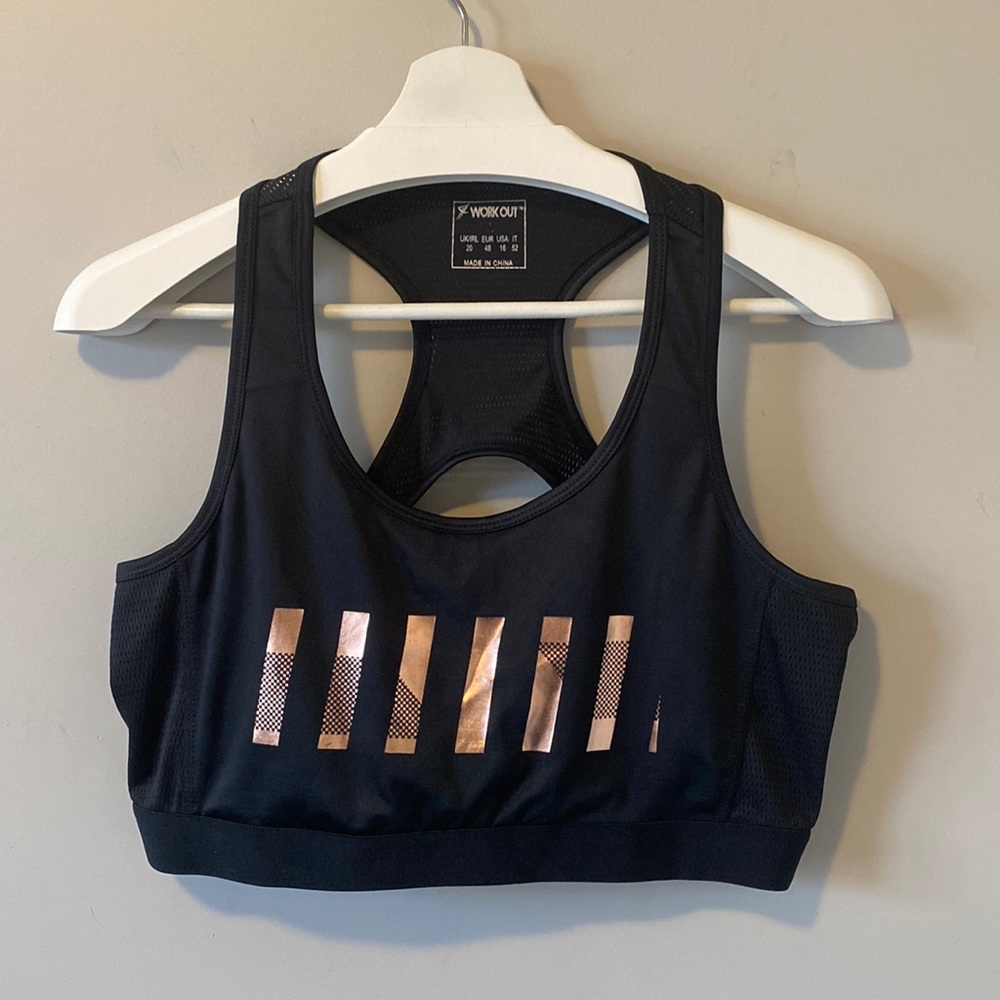 Atmosphere Black Racer Back Sports Bra